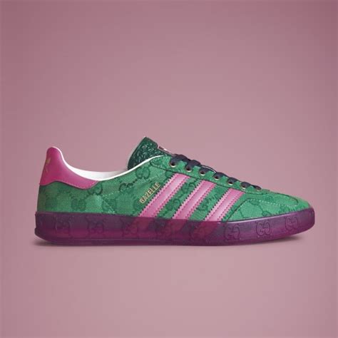 adidas x gucci green|Adidas X Gucci gazelle pink.